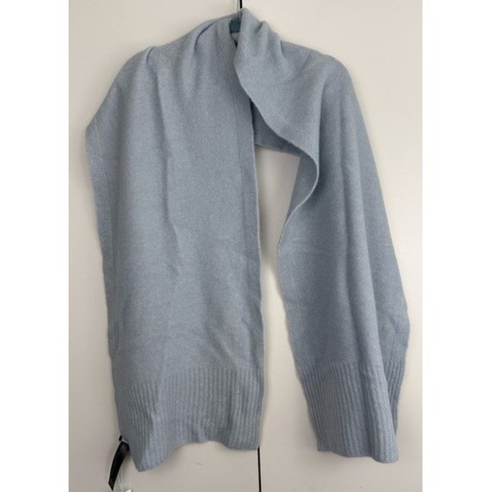 Eileen Fisher Cashmere Silk Bliss Wrap Frost Blue F3MPW-A2100M NWT OS MSRP 298